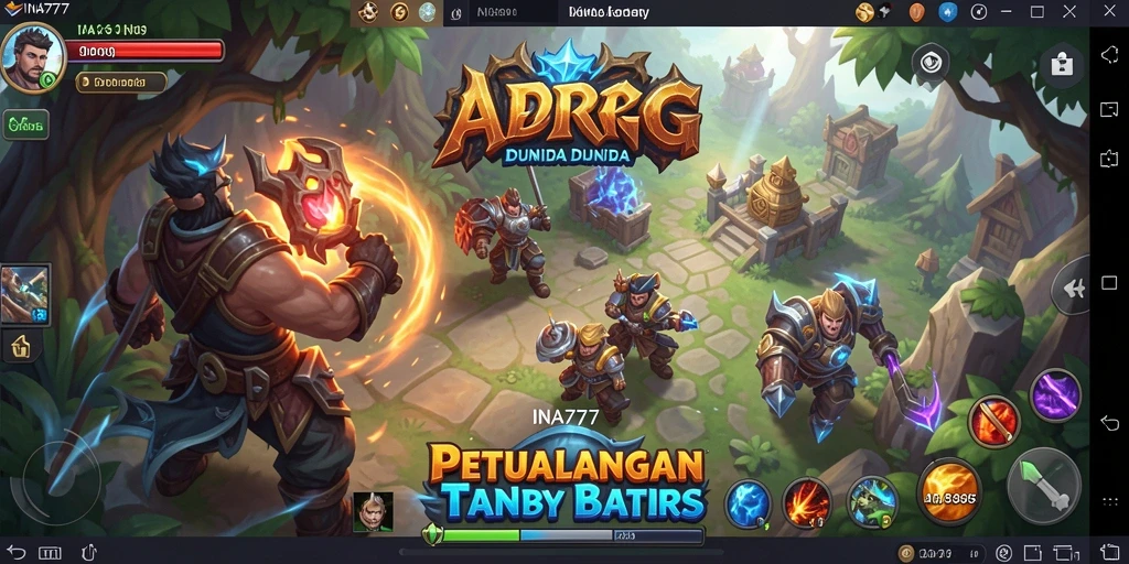 Tampilan gameplay ARPG yang mendebarkan di INA777.