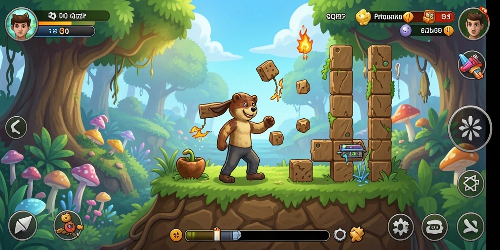 Tampilan gameplay seru dalam QQRP dengan puzzle yang menantang.