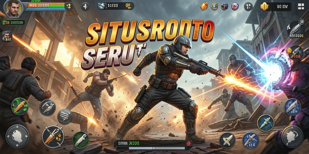 Screenshot gameplay SITUSTOTO yang menunjukkan aksi seru pertarungan karakter.