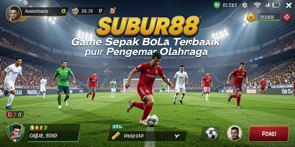 Tangkapan layar gameplay SUBUR88 menampilkan aksi seru dari pertandingan sepak bola.