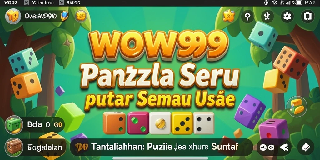 Screenshot gameplay WOW99 menunjukkan tingkat keseruan dan tantangan dalam setiap puzzle.